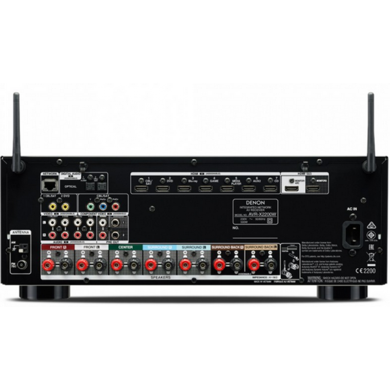 Denon AVRX2500 AV Receiver (Black)